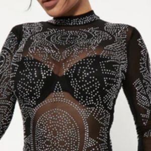 "Shine on" sheer bodysuit (L)